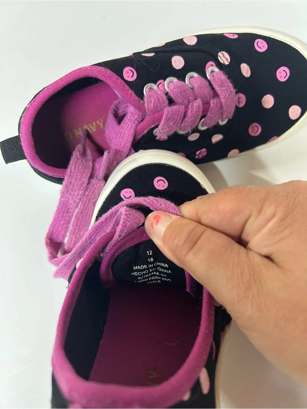 Girls Smiley Face Shoes 12